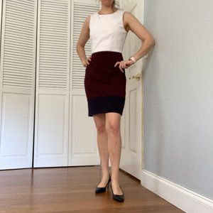 Banana Republic Knit Shift Dress color block sz 0